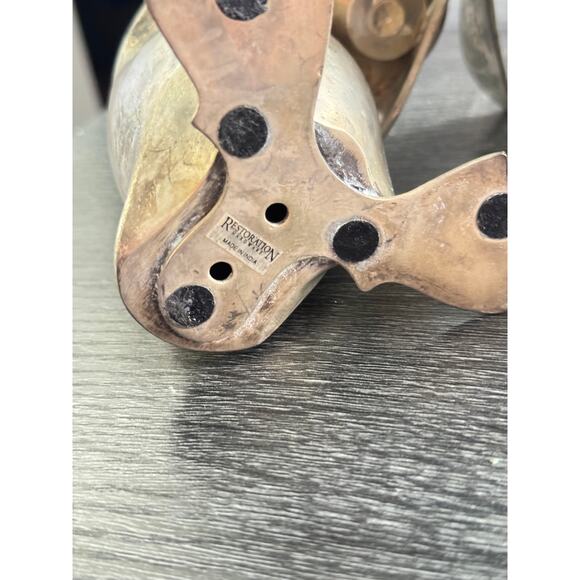 Set Of 3 Restoration Hardware Metal Silver Tone Penguin Candle Holder Figurines - Picture 4 of 6